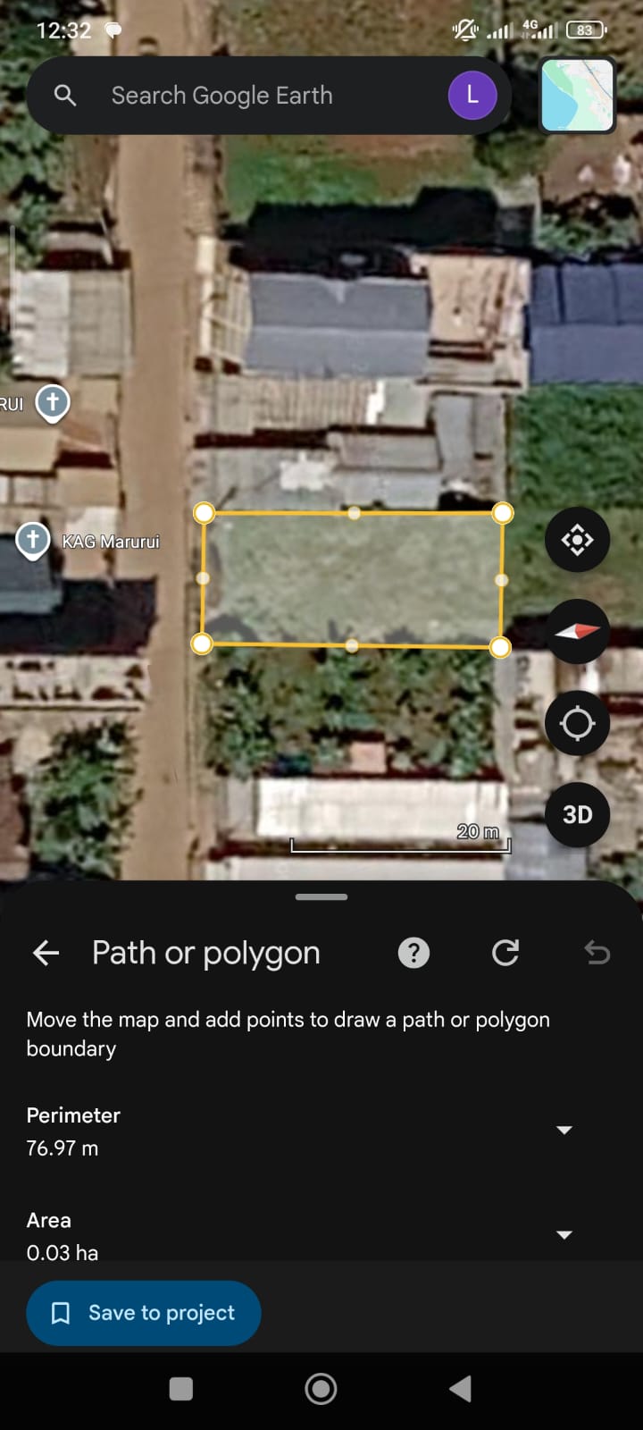 a 40ft by 80 ft commercial plot, suitable for apartment building